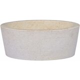 vidaXL umivalnik krem Ø40x15 cm marmor | Shoptok.si