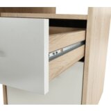 Kondela Kotna računalniška miza, hrast sonoma/bela, MAURUS NEW MA11 | Shoptok.si