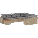 Maison Chic Seti vrtnega pohištva - Vrtna garnitura - Vrtni pohištvo set 10-delna z blazinami bež poli ratan, (21812076) | Shoptok.si