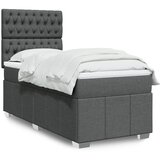 Maison Chic Box spring postelja - Vzmetna postelja z vzmetnico temno siva 90x200 cm blago SL10323, (21905654) | Shoptok.si