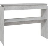 Maison Chic konzolna miza - miza ob steni betonsko siva 102x30x80 cm iverna plošča, (21786143) Cene