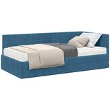 vidaXL Kotni okvir postelje z matrico z vzglavjem 2 pcs Modra Žamet, (5000162842) | Shoptok.si