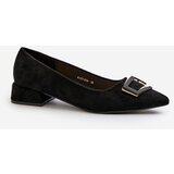 S. BARSKI Low-Heeled Pumps With Eco Suede Embellishment S.Barski | ePonuda.com