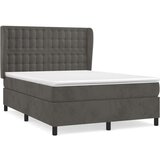  Box spring posteljni z vzmetnico temno siv 140x190 cm žamet, (20789979) | Shoptok.si