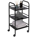 Wenko Crni metalni regal na kotačima 41x75 cm – | shoptok.hr