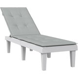 vidaXL Blazina za ležalnik melanž svetlo siva (75+105)x50x3 cm blago | Shoptok.si