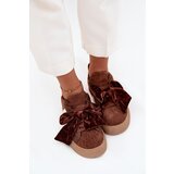 Boto Women's Sneakers With Suede Bow Brown Ashlyn | shoptok.hr