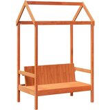  Set kreveta i klupe s krovom voštano smeđi 80x200 cm borovina | shoptok.hr