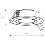 Markslöjd 108885 - LED prigušiva kupatilska ugradna plafonska svetiljka PLUTO LED/4,9W/230V IP44 bela | Eponuda.com