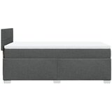  Krevet s oprugama i madracem tamnosivi 90 x 190 cm od tkanine | shoptok.hr