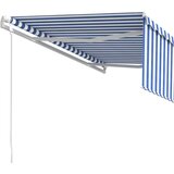 vidaXL automatska tenda na uvlačenje s roletom 4,5 x 3 m plavo-bijela | shoptok.hr