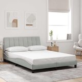  Okvir za krevet bez madraca Hanko svjetlosivi 140 x 190 cm baršunasti | shoptok.hr