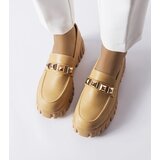 Gemre Beige platform loafers Frisco | Shoptok.si