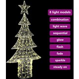 vidaXL Božično drevo med 240 LED Toplo bela 180 cm Akril | Shoptok.si