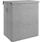  Sklopiva košara za rublje siva 51x34,5x59,5 cm umjetno platno | shoptok.hr