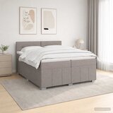  Boxspring krevet s madracem Sivosmeđa 200 x 200 cm Tkanina Smeđesiva 200 x 200 x 88 cm | Shoptok.si