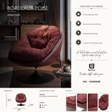 Mauro Ferretti Bordo rdeč vrtljiv fotelj Retro Style – | Shoptok.si