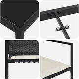  Vrtni set za objed s jastukom 9 pcs Crna i Krema poliratan | shoptok.hr