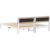  Okvir kreveta s uzglavljem Bijela i svijetlosiva 180 x 200 cm | Eponuda.com
