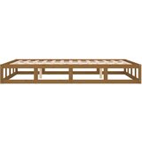  Za krevet smeđa boja meda 120 x 200 cm od masivnog drva | shoptok.hr
