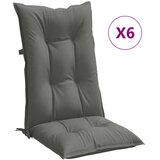  Jastuci za stolice 6 kom tamnosivi 120x50x7 cm od tkanine | shoptok.hr