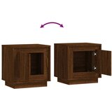  Noćni ormarić smeđeg hrasta 44x35x45 cm konstruirano drvo | shoptok.hr