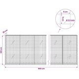  Gabion s žicom debljine 3 5 mm i mrežom 5x5 cm 950x20x100 cm - 20 cm 100 cm 950 cm | shoptok.hr