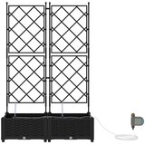  Vrtna saksija 2 pcs Crna 80 x 40 x 126 cm Plastika | Eponuda.com