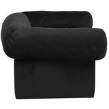 vidaXL Pasji kavč s predalom črn 75x50x38 cm pliš | Shoptok.si
