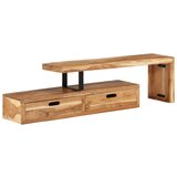 Maison Chic TV omarica - TV stojalo - Televizijska omarica trden akacijev les, (21700886) | Shoptok.si