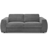 Bobochic Paris Temno siva sedežna garnitura za spanje/raztegljiva iz rebrastega žameta 220 cm Hugo – | Shoptok.si