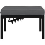  Vrtni stolac s jastukom crni aluminijski | shoptok.hr