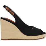 Tommy Hilfiger Espadrile Flag High Wedge Espad Slingback FW0FW08597 Črna | Shoptok.si