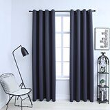 vidaXL Zavjese za zamračivanje s prstenima 2 kom antracit 140 x 225 cm Cijene