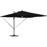 vidaXL Cantilever Roma nadstrešek z LED črn 286x285x270 cm aluminij | Shoptok.si