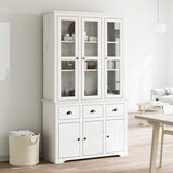  Visoka komoda BODO bijela 115,5x43x200,5 cm od masivne borovine | shoptok.hr