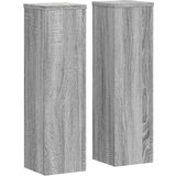 vidaXL Stojalo za rastline 2 kosa siva sonoma 17x17x60 cm inž. les | Shoptok.si
