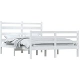  Posteljni okvir iz trdne borovine 140x200 cm bel, (20644205) | Shoptok.si