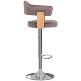 In Barski stolčki 2 kosa taupe ukrivljen les in blago | Shoptok.si