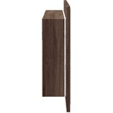  LED kupaonski ormarić s ogledalom boja hrasta 80x12x45 akrilni | shoptok.hr