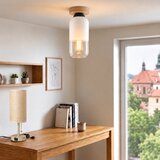 Brilagi LED plafonsko svetlo RETRO GLASS 1xE27/60W/230V Ø 14 cm hrast/bela | Eponuda.com