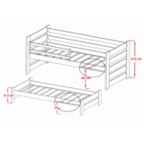  dječji krevet Senso s dodatnim krevetom i ladicom - bijeli - 200*90 cm | shoptok.hr