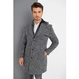 Dewberry PLT8371 DEWBRRY MEN'S COAT-PATTERNED NAVY BLUE