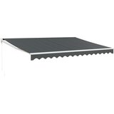 Tenda na uvlačenje antracit 4,5 x 3 m od tkanine i aluminija | shoptok.hr