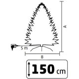  Veštačka jelka 150cm sa osvetljenjem i snegom | ePonuda.com