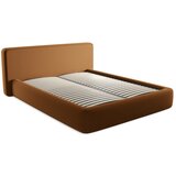 Makamii Tapecirani bračni krevet s prostorom za odlaganje s podnicom 160x200 cm boje terakote Kiana – Cijene