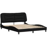  Okvir kreveta s LED-om bez madraca Hvar crni 160x200 cm od tkanine | shoptok.hr