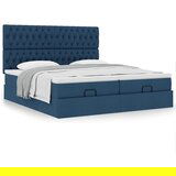 vidaXL Otomanski okvir kreveta s madracima plavi 180x200cm od tkanine Cijene