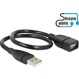 USB 2.0 [1x moški konektor USB 2.0 tipa A - 1x ženski konektor USB 2.0 tipa A] 0.35 m črna prilagodljiv kabel-gosji vrat USB kabel USB 2, (20417156)