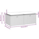  2-dijelni set vrtnih sofa s jastucima crni od poliratana bagrem | shoptok.hr